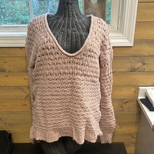 Free People “Crashing Waves” knit sweater